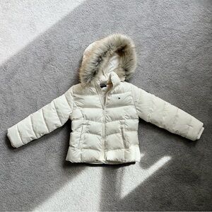 Tommy Hilfiger Girl’s Cream Puffer Jacket